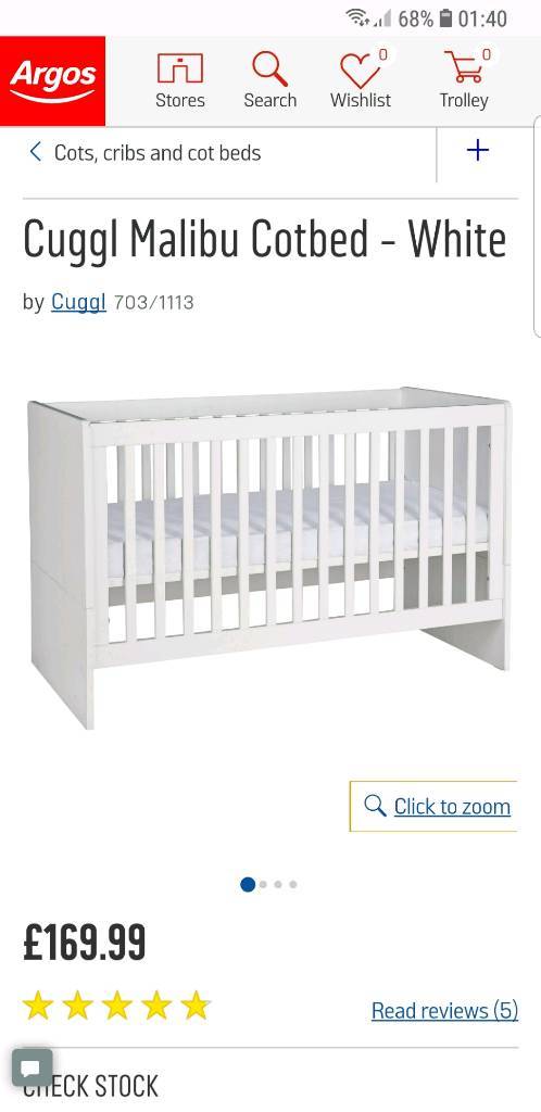 cuggl malibu cot bed